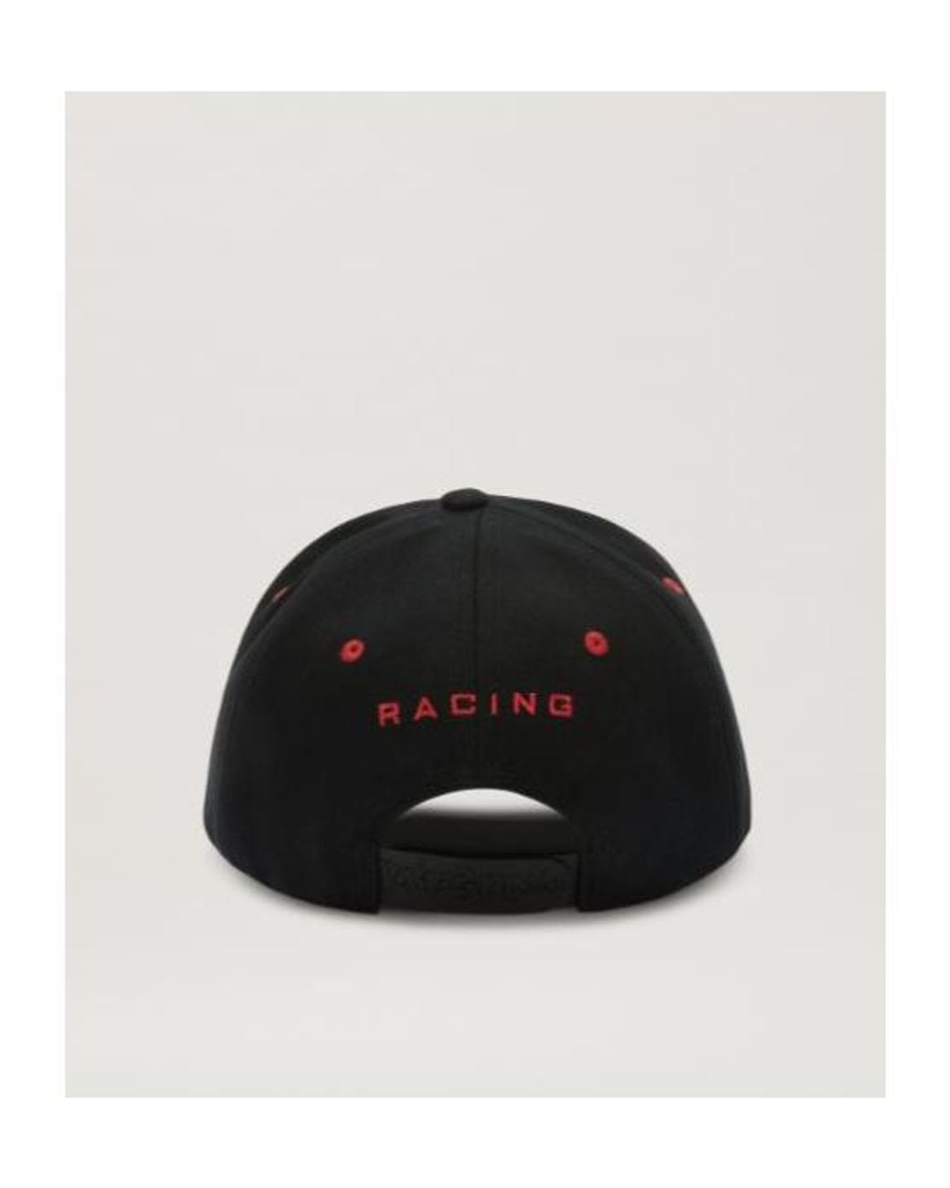 Palm Angels White Racing Monogram-Embroidered Curved Peak Baseball Cap for men