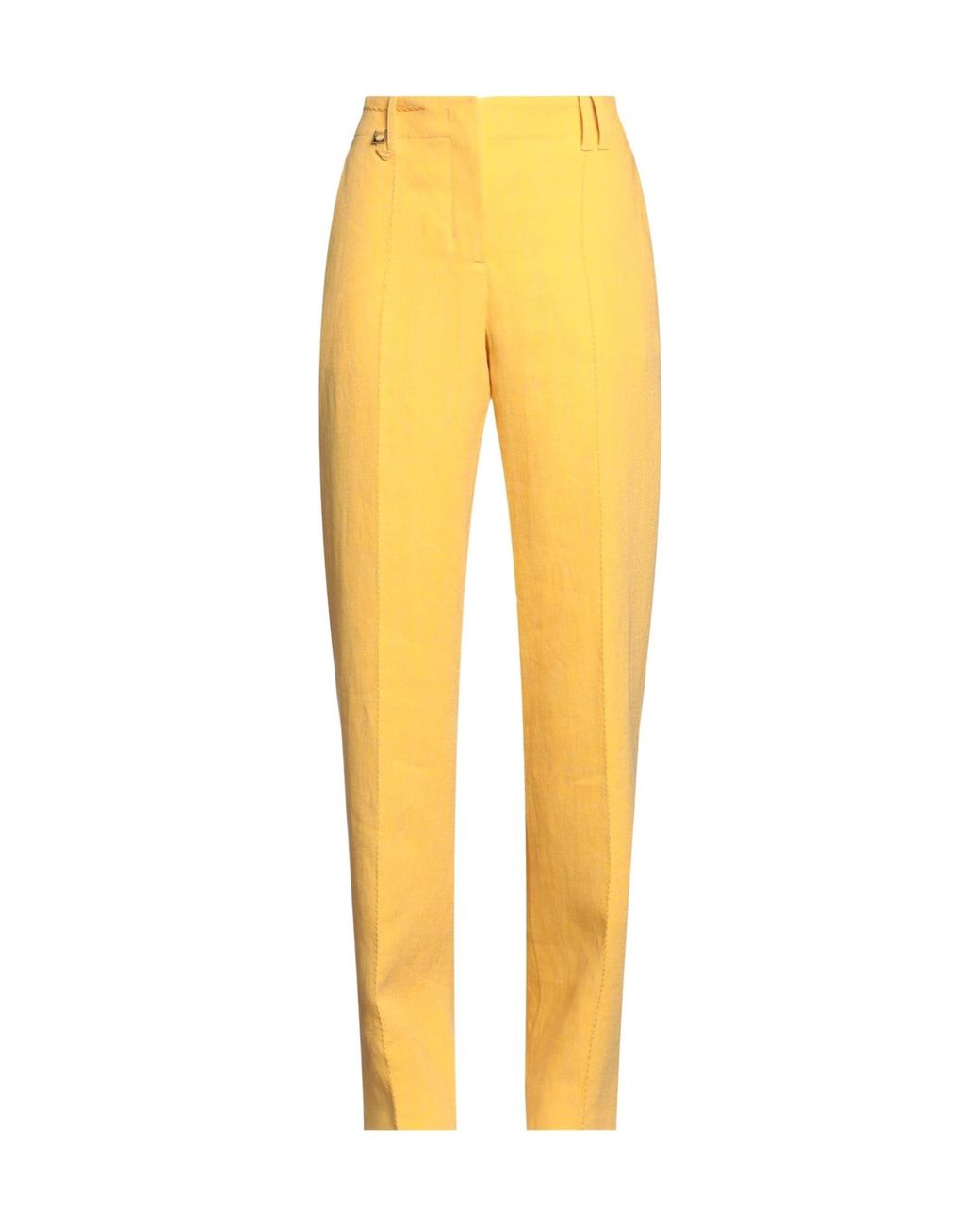 Jacquemus Yellow Belt Loop Casual Pants