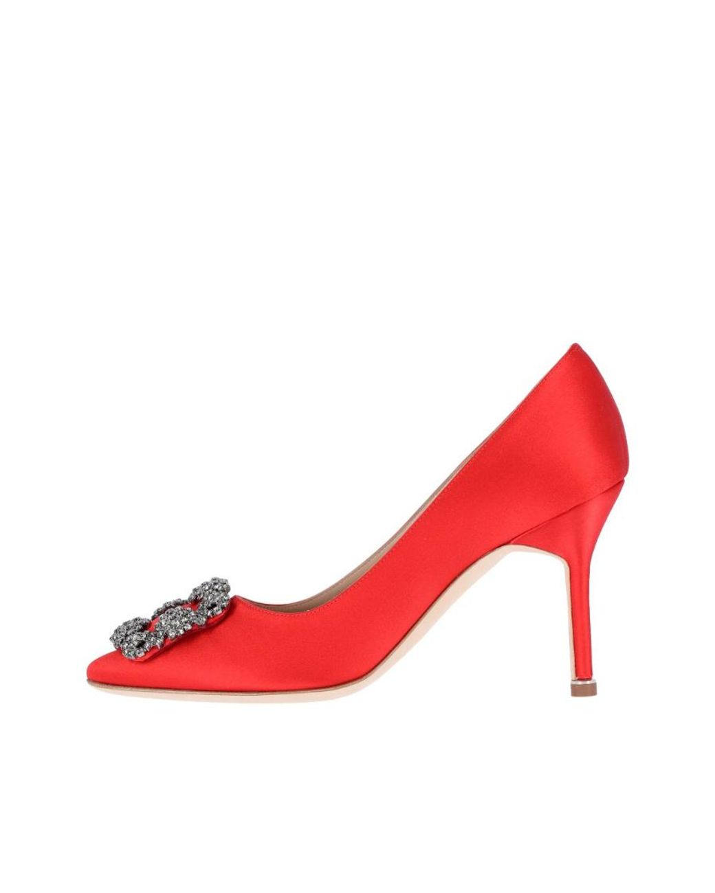 Manolo Blahnik Red Pointed High Heels