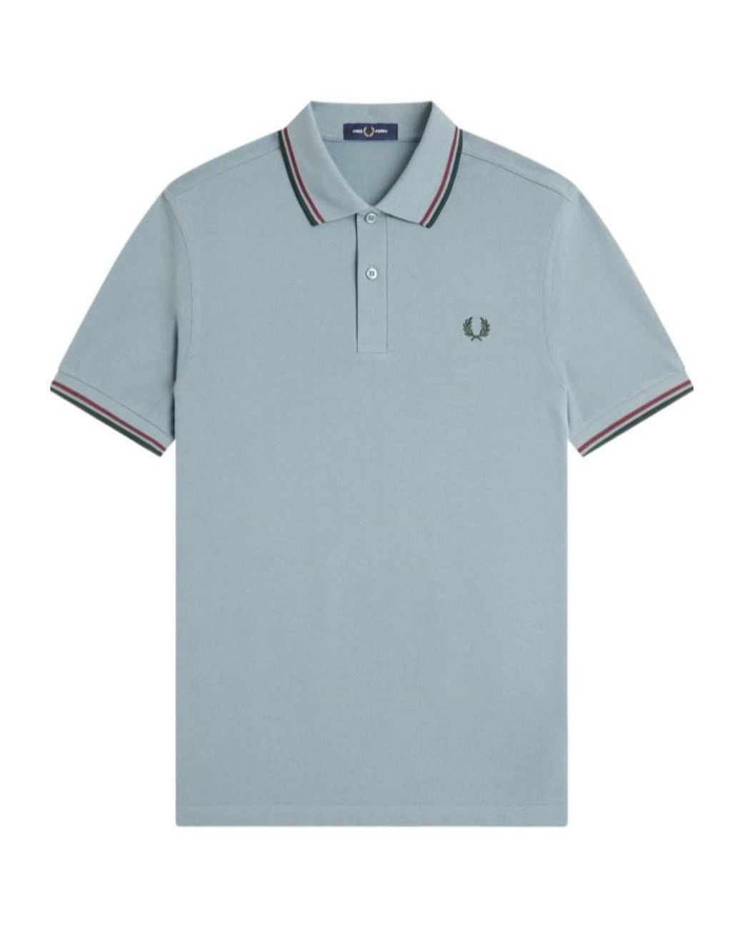Fred Perry Blue Short-Sleeved Polo Shirt for men
