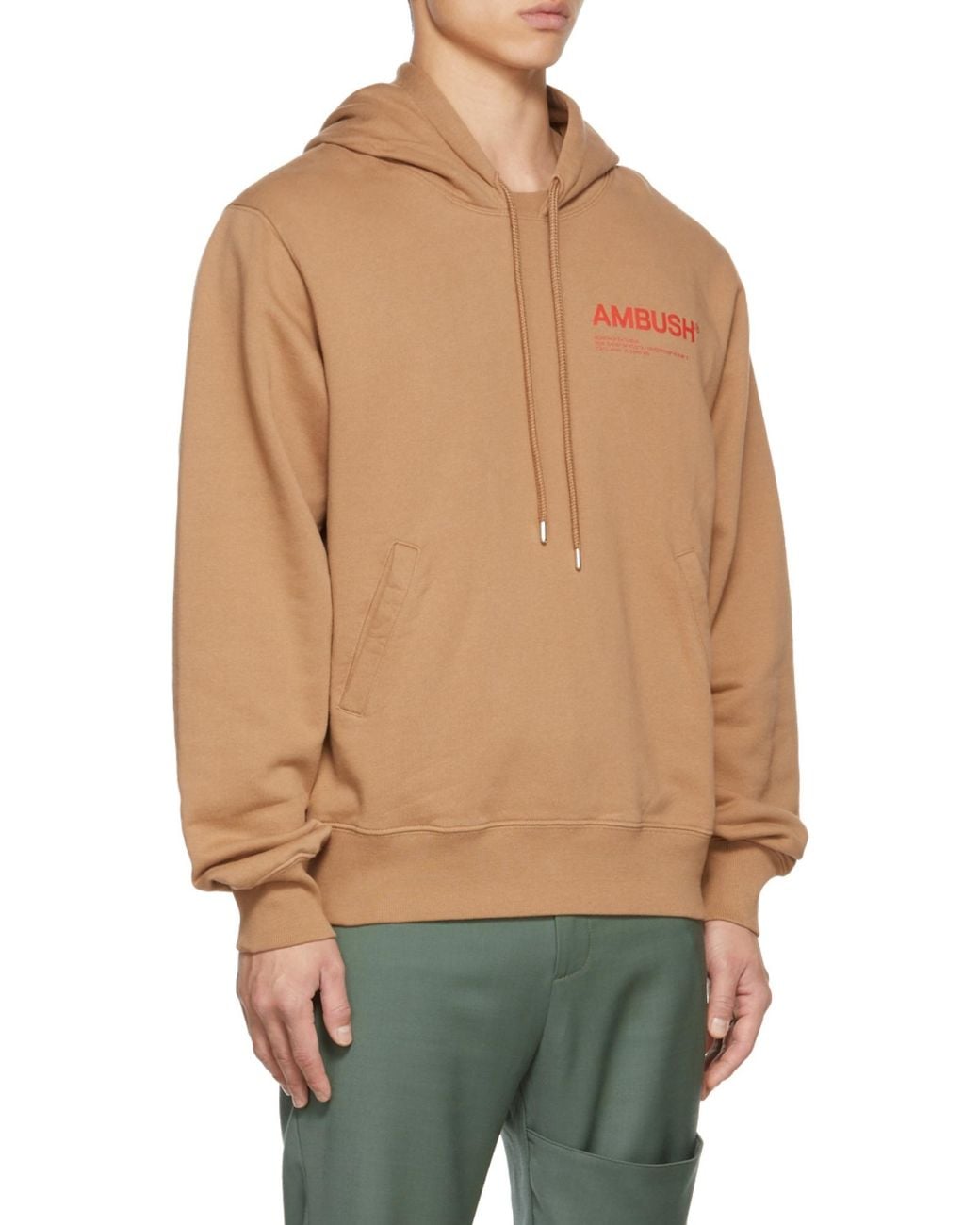 Ambush Natural Logo-Print Hoodie for men