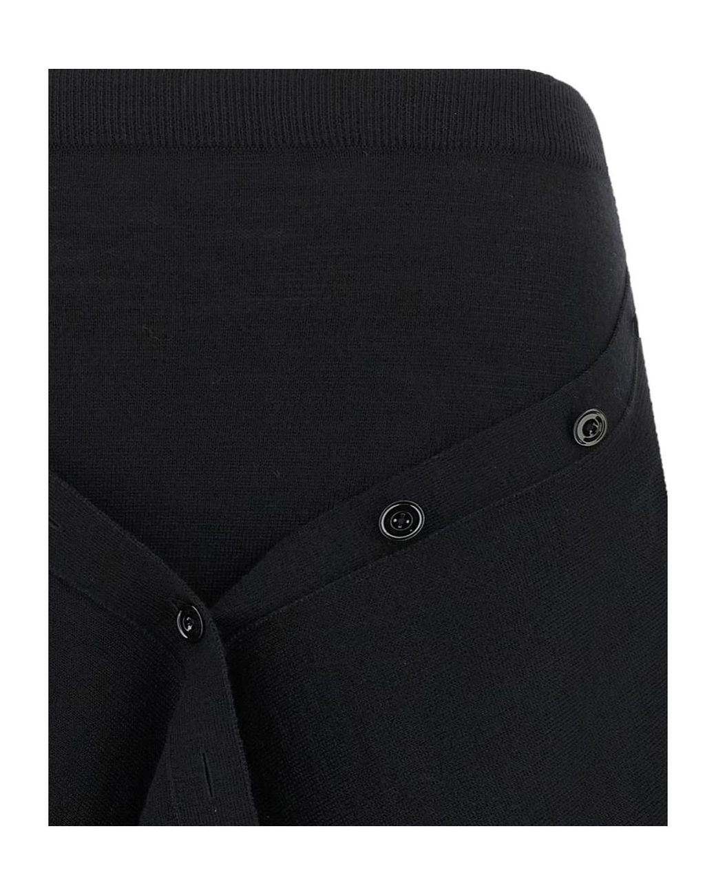 Lemaire Blue Asymmetric Wrap Skirt