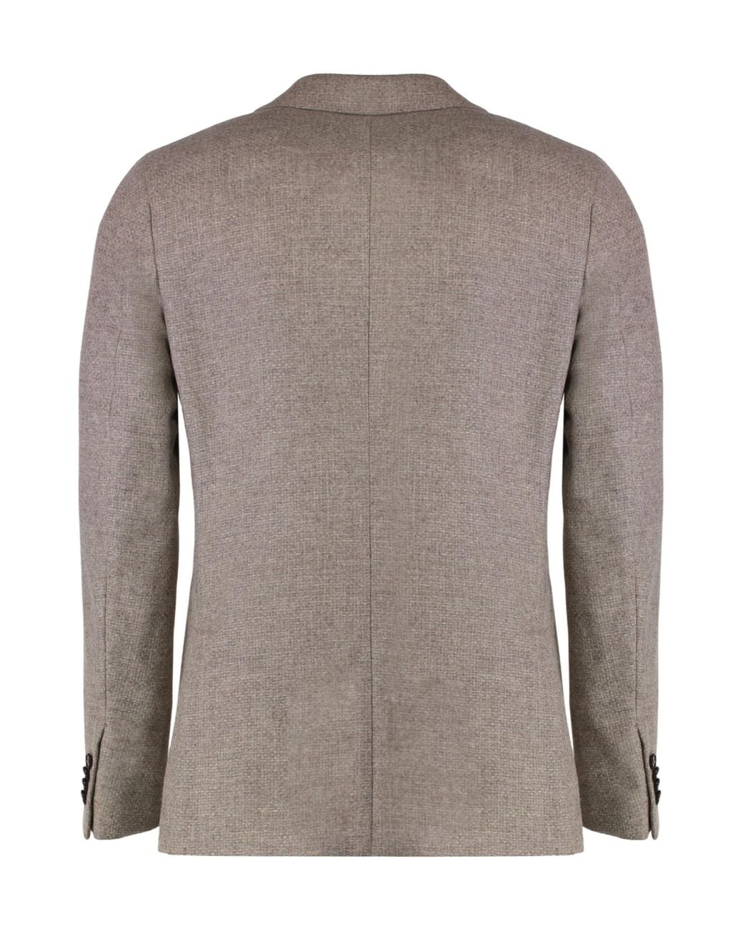 Zegna Brown Single-Breasted Tailored Blazer for men