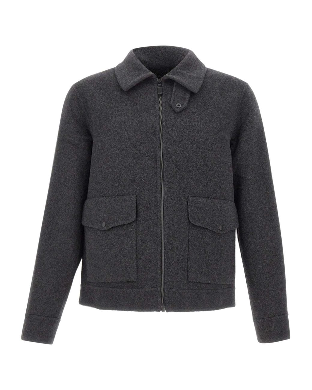 Aspesi Gray Wool Double Jacket for men