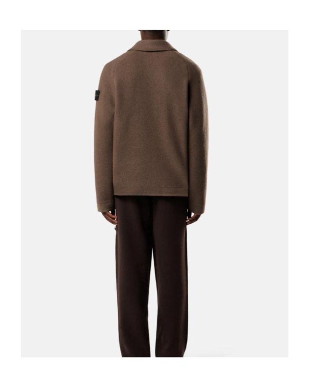 Stone Island Brown Regular-Fit Cardigan With Raglan Sleeves for men