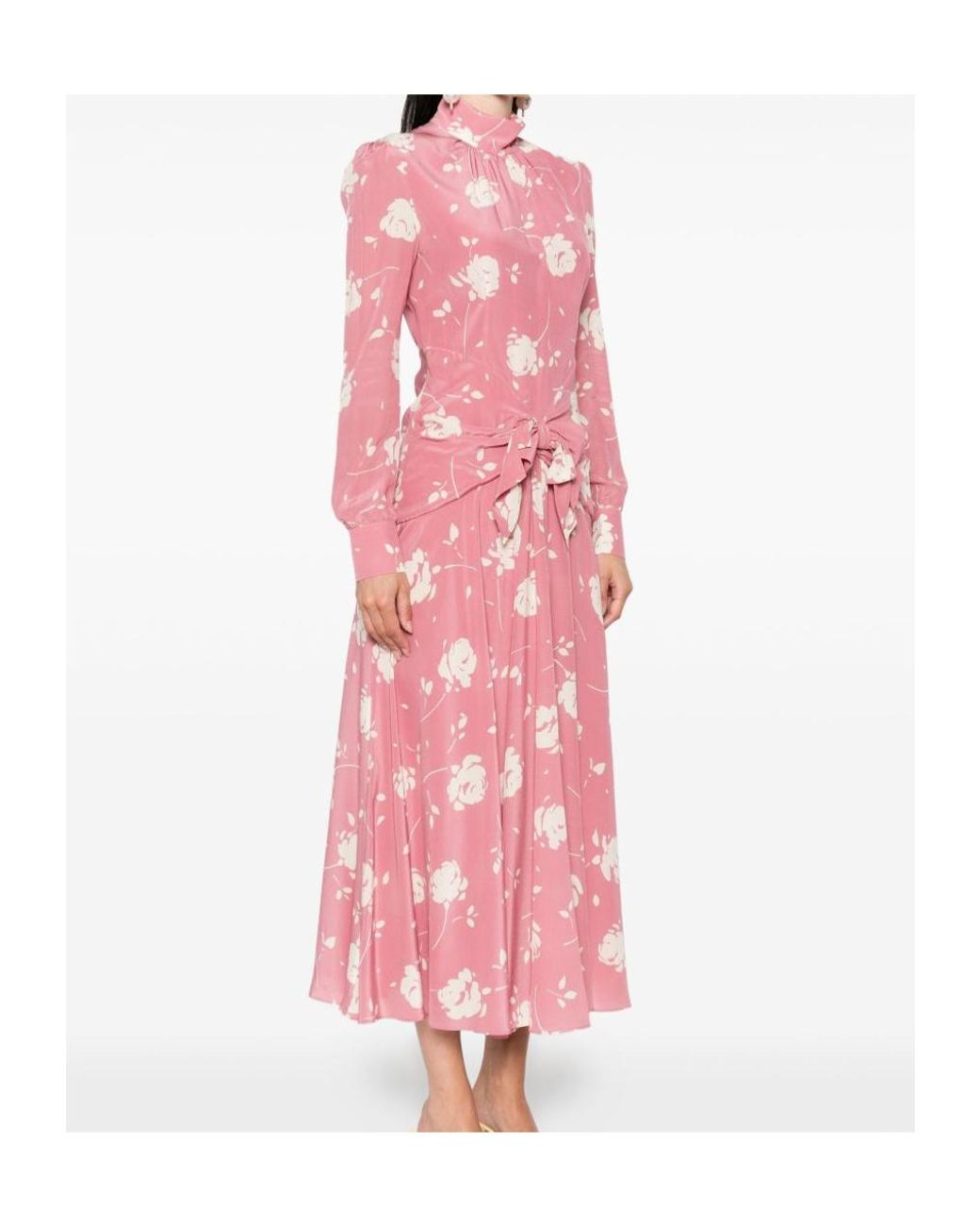 Alessandra Rich Pink Long Sleeve Dress