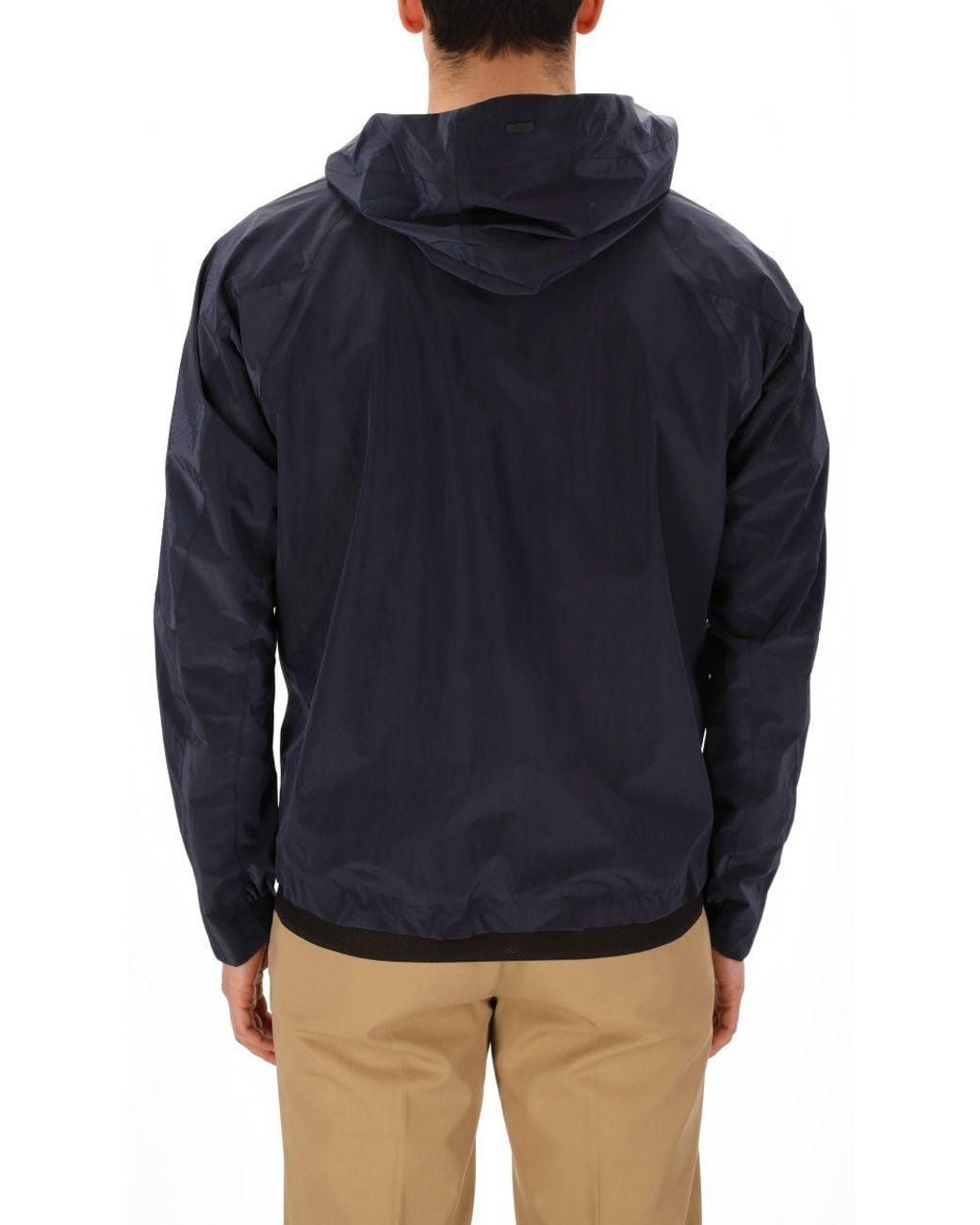 Herno Blue Long-Sleeved Casual Jacket for men