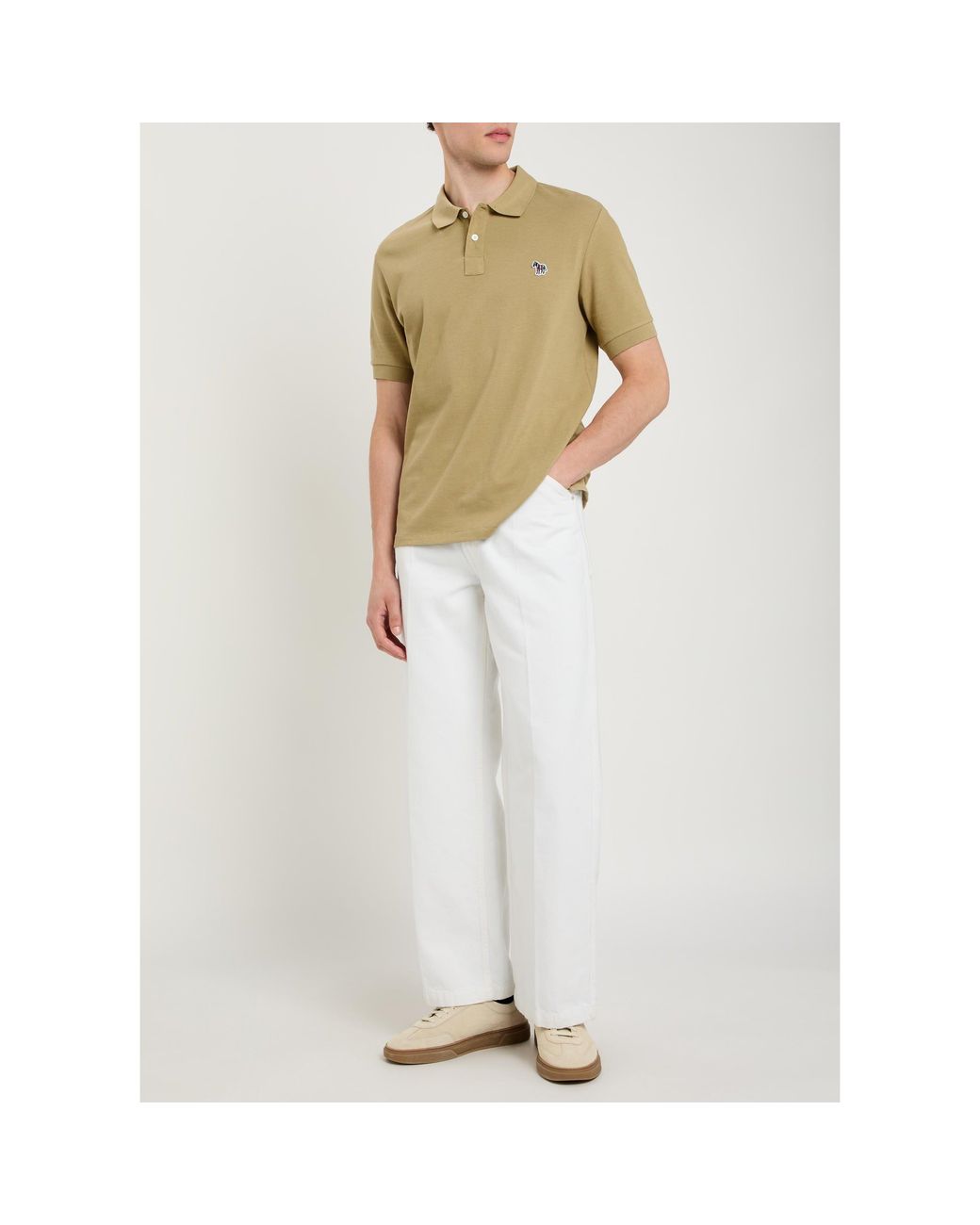 Paul Smith Yellow Logo Cotton Short-Sleeve Polo for men