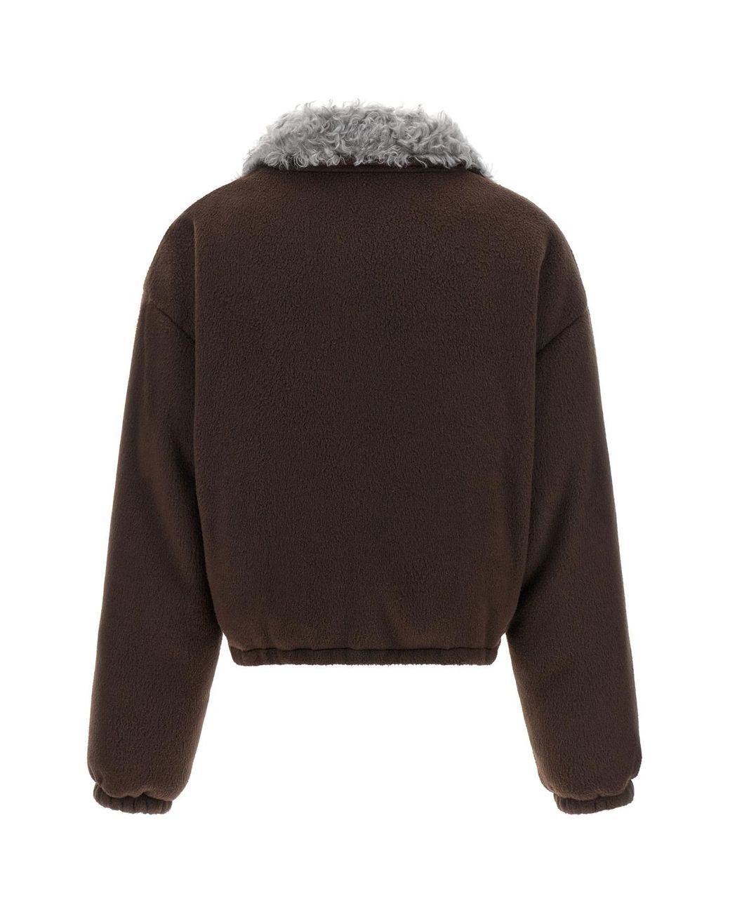Miu Miu Brown Fleece Down Jacket