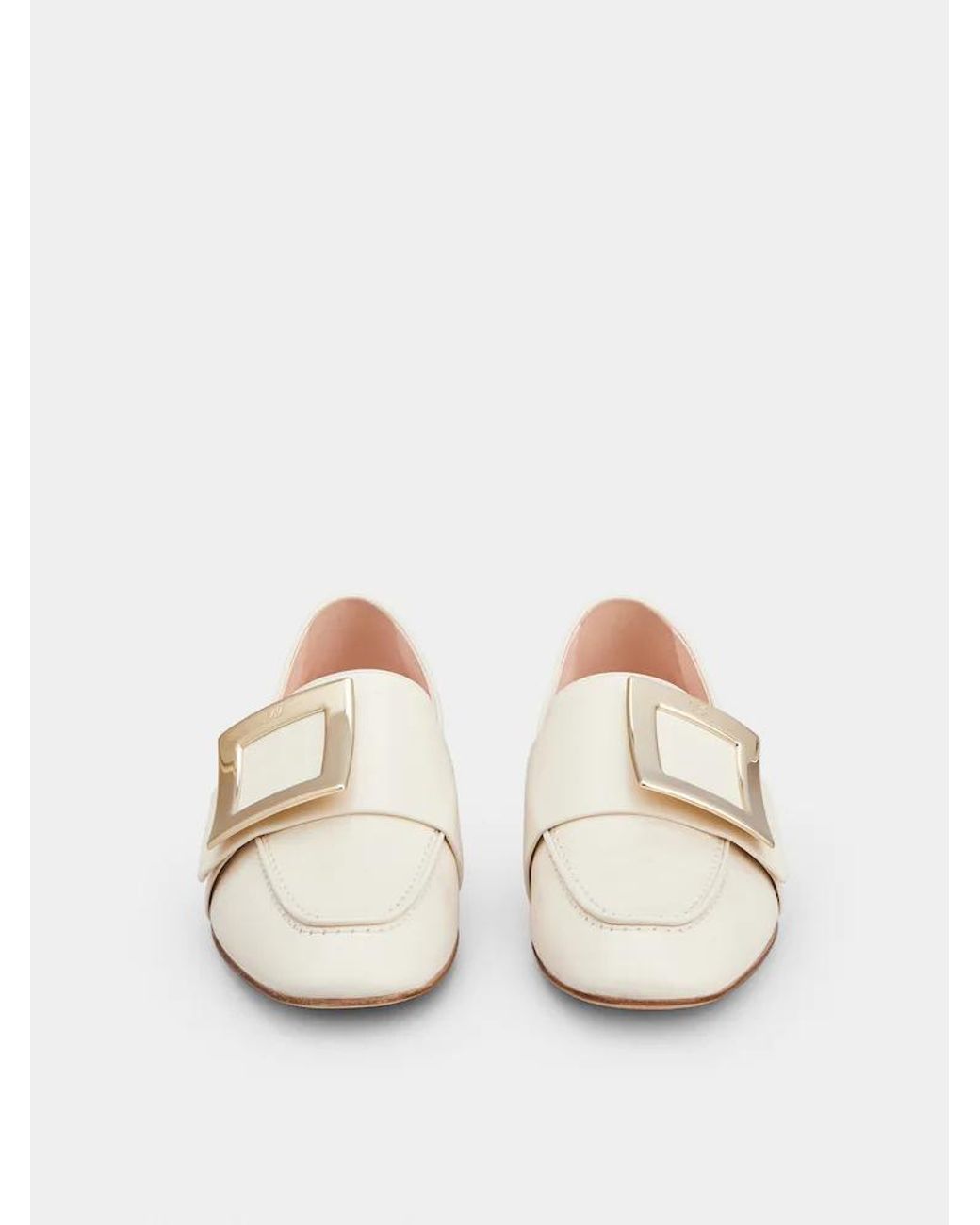 Roger Vivier White Logo Flat Shoes