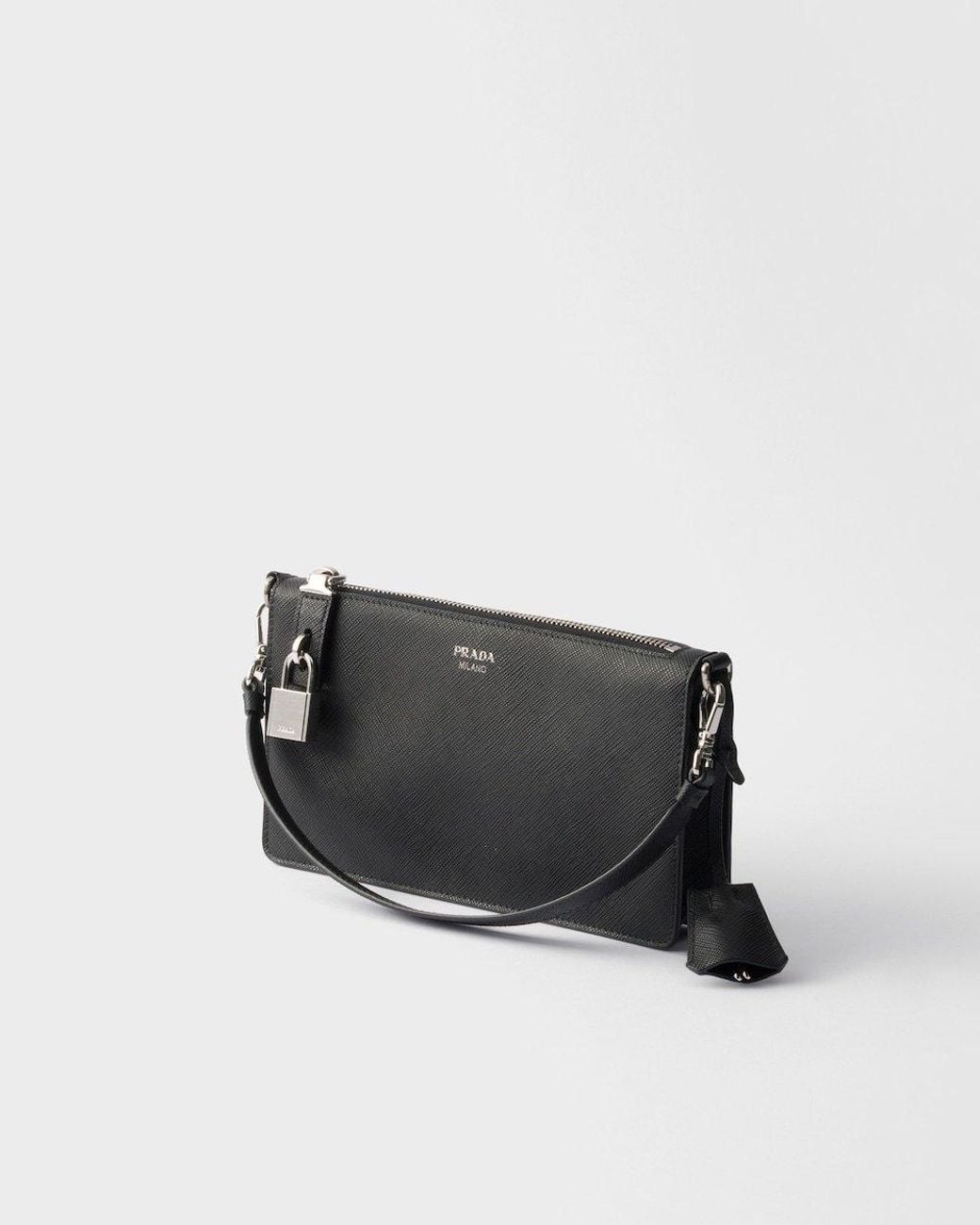 Prada Black Saffiano Leather Pouch