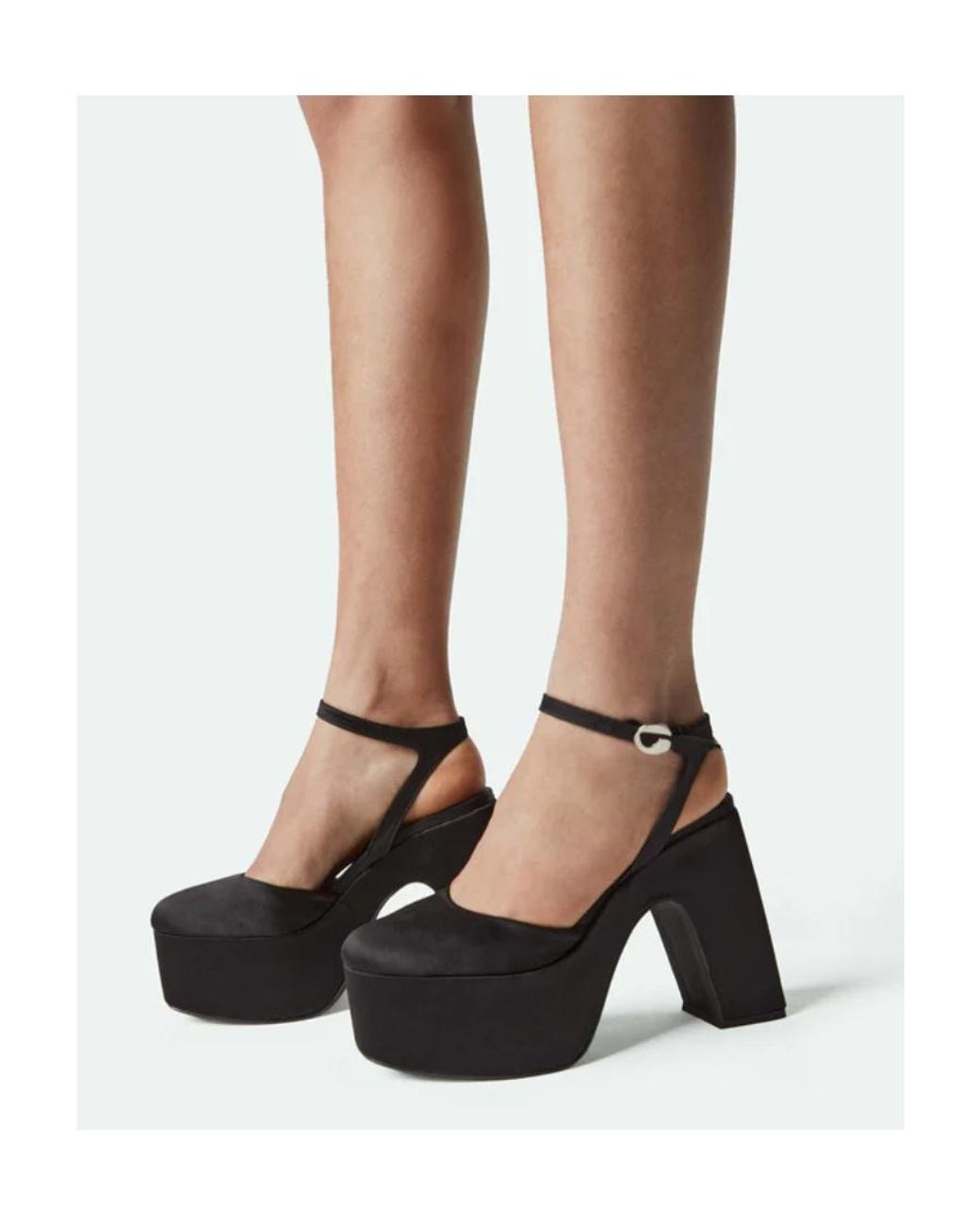 Coperni Blue Bridge Platform Round-Toe Pumps