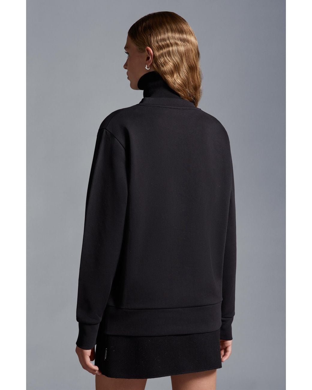 Moncler Black Embellished Logo Crewneck Sweatshirt