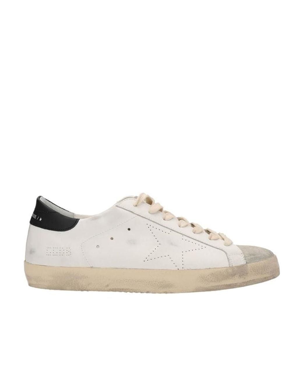 Golden Goose Deluxe Brand White Super-Star Lace-Up Sneakers for men
