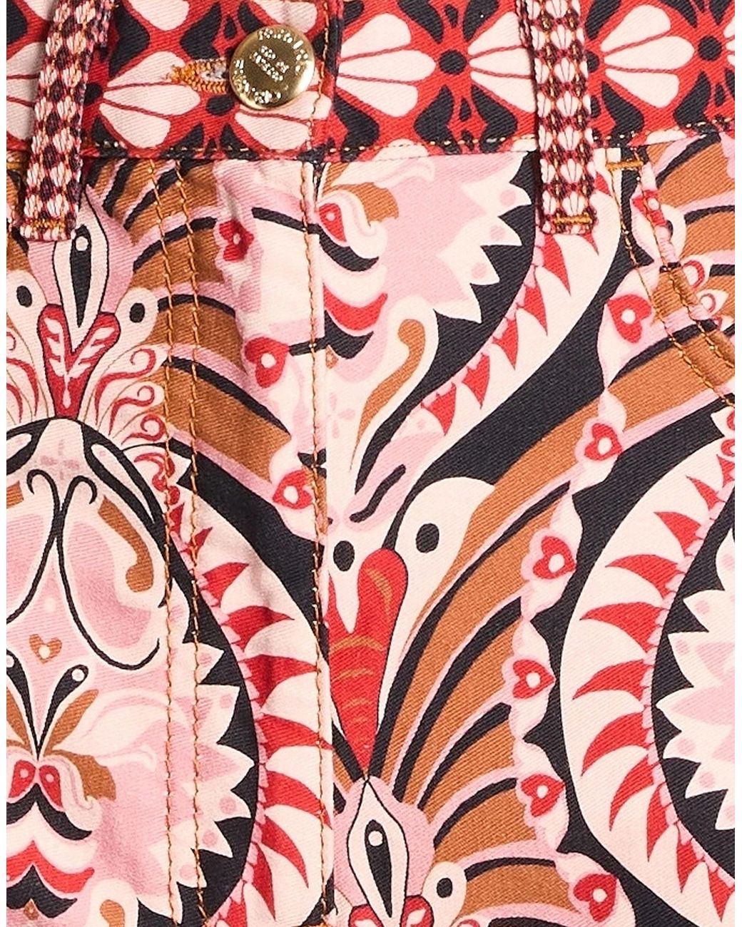 Farm Rio Red Floral Loose-Fit Trousers