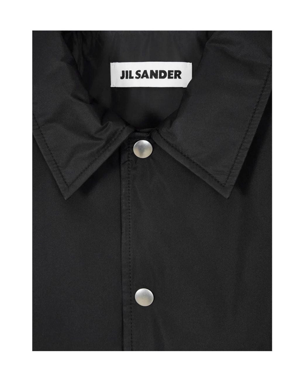 Jil Sander Black Press-Stud Raglan-Sleeve Jacket for men