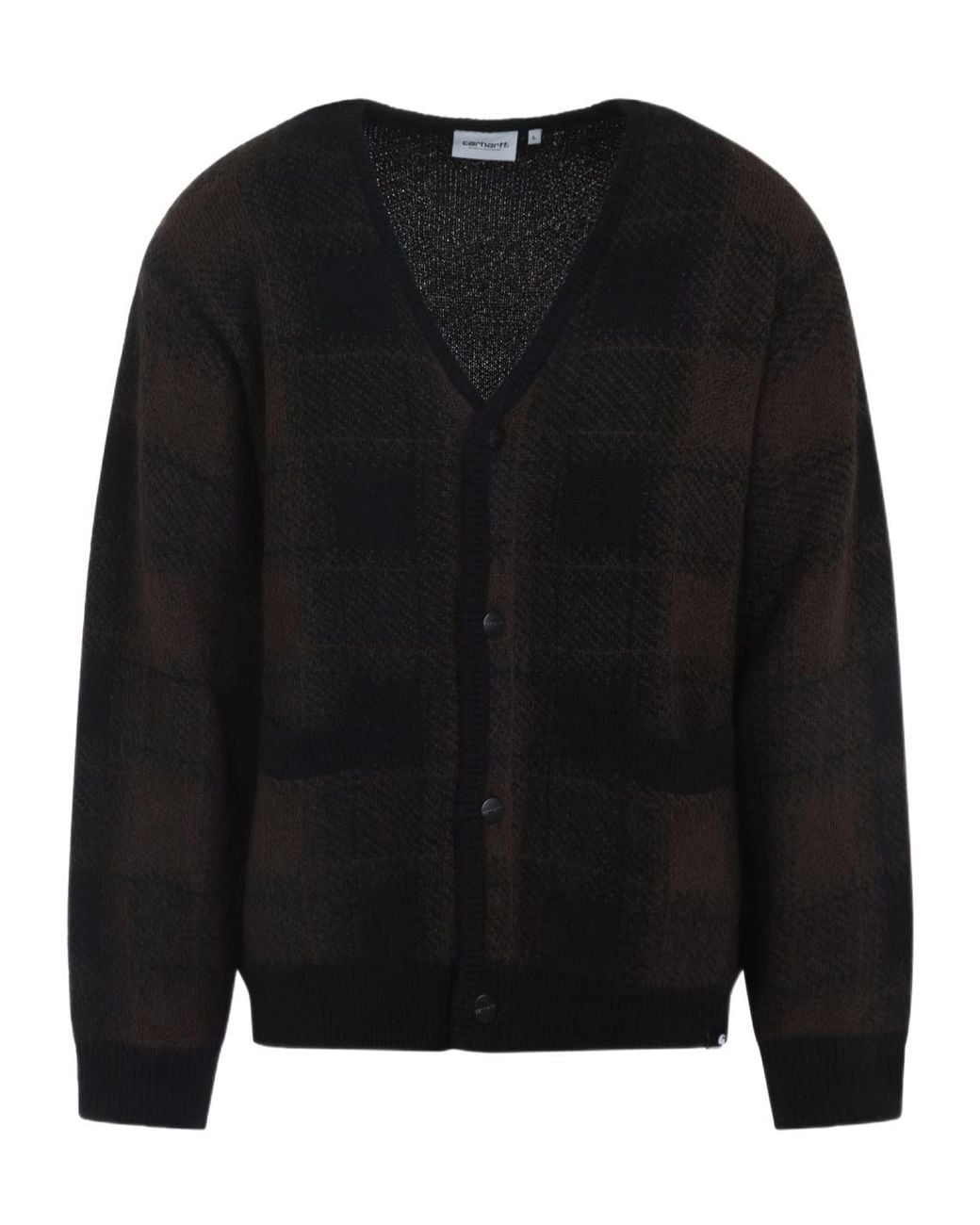 Carhartt Black Long-Sleeved Knitted Cardigan for men