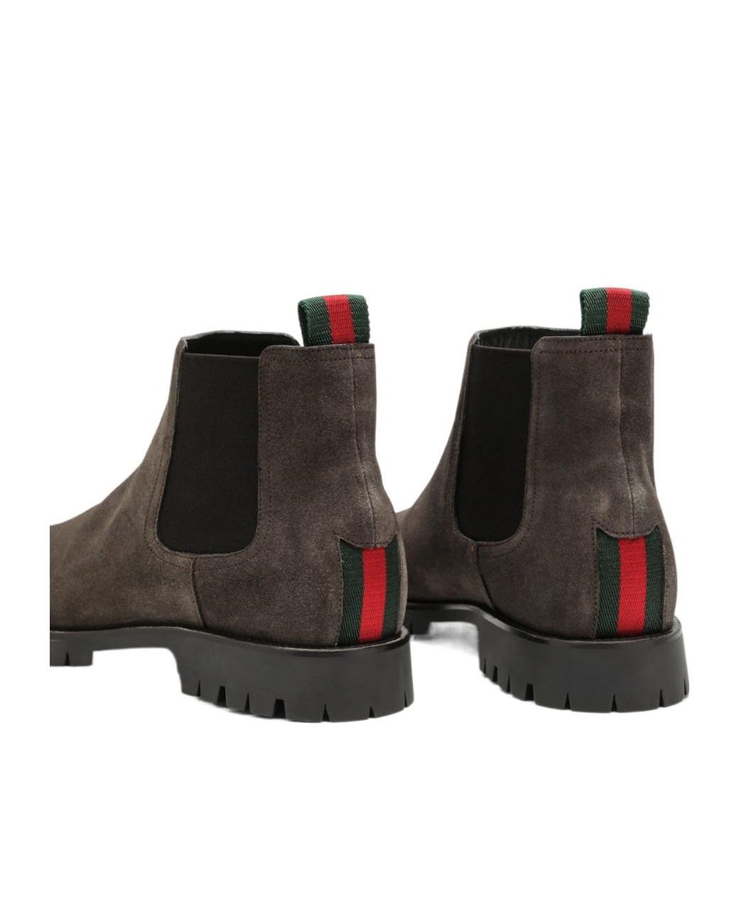 Gucci Brown Lug Sole Chelsea Boots for men