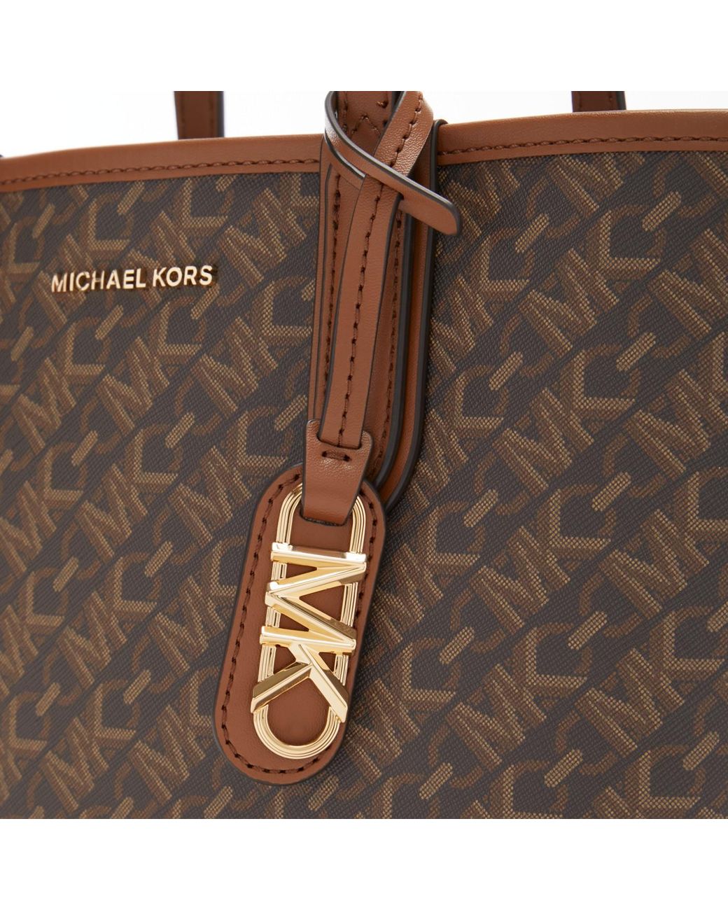 MICHAEL Michael Kors Brown Logo Lettering Tote Bag