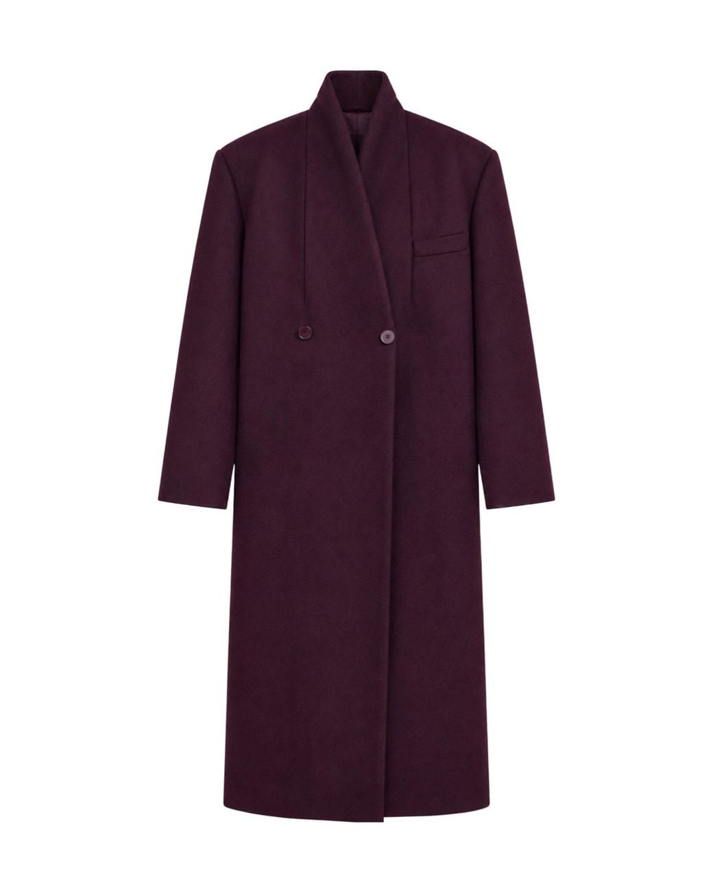 Frankie Shop Purple Brea Collarless Coat