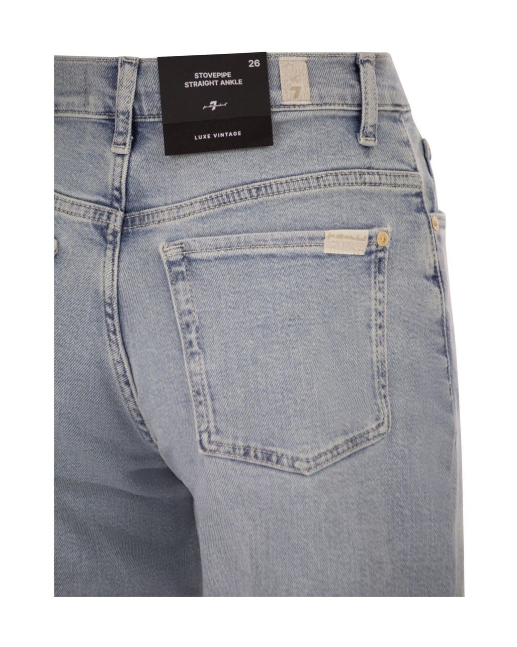 7 For All Mankind Gray Stovepipe Straight Ankle Jeans