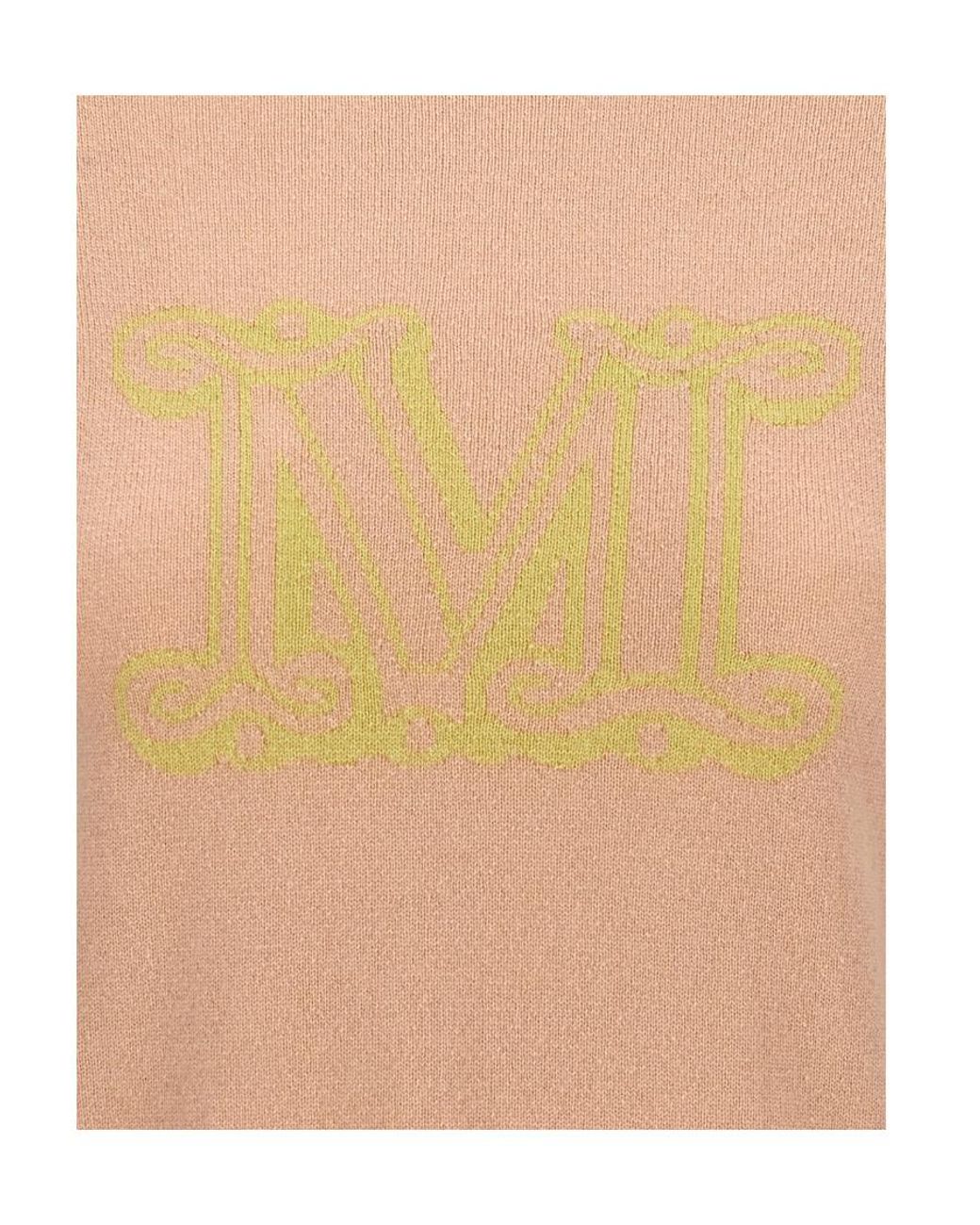 Max Mara Natural Long-Sleeved Round Neck Sweater