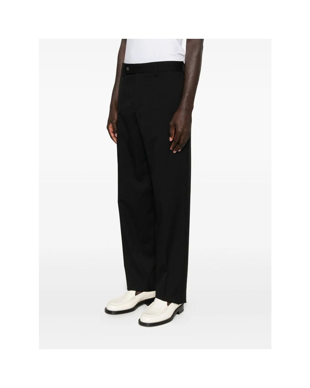 Fendi Black Tailored Straight-Leg Trousers for men