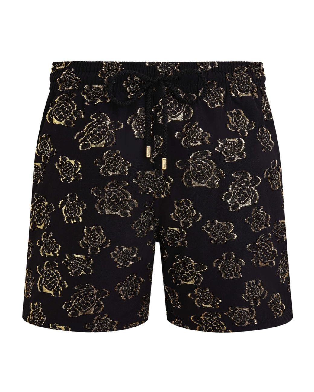 Vilebrequin Black Ronde Des Tortues Swim Trunks for men