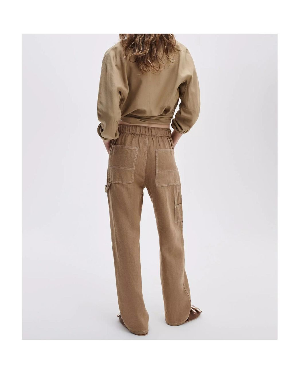 Rag & Bone Natural Elastic Waist Casual Pants
