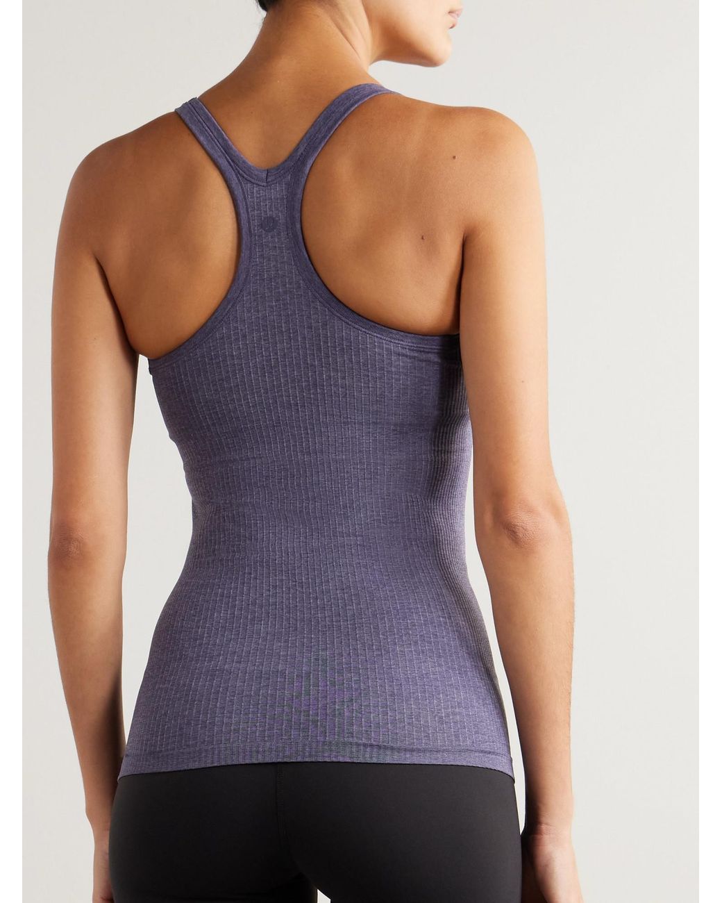 lululemon athletica Purple Ribbed Plain Weave Tank Top