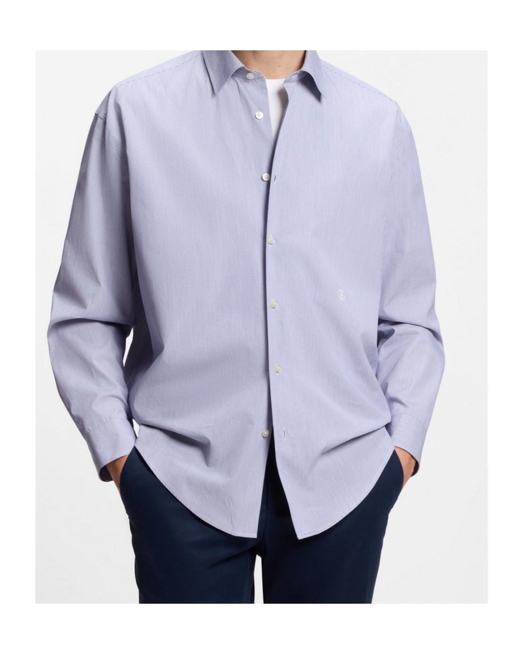 Boss Purple Relaxed-Fit Shirt for men
