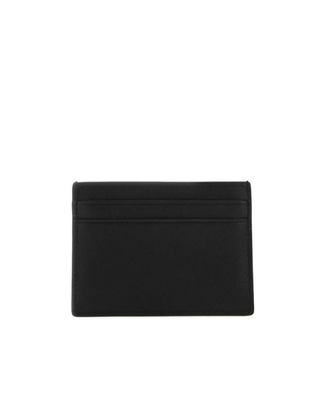 Bally Black Logo Plaque Cardholder for men