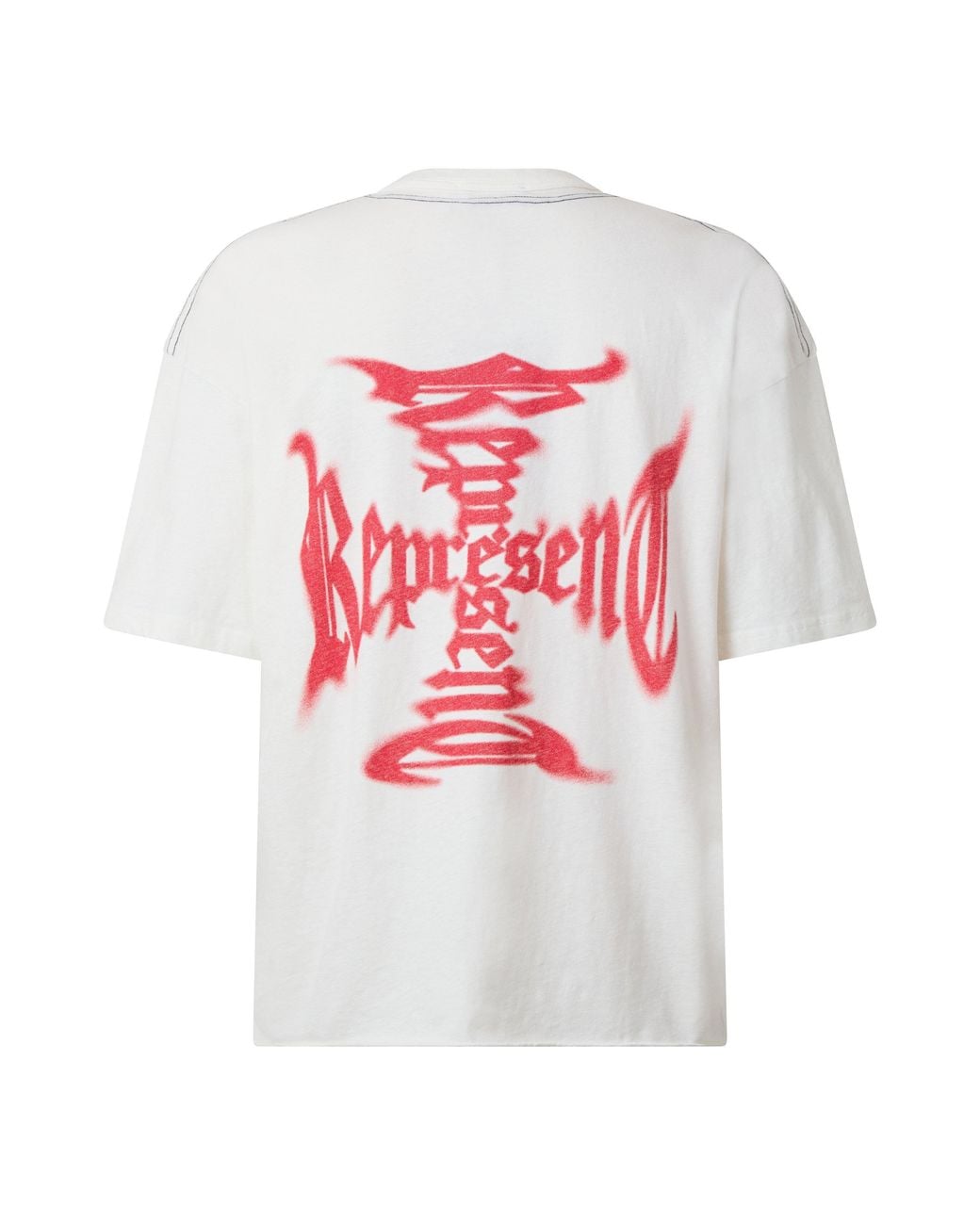 Represent White Short Sleeve Crew Neck T-Shirt for men