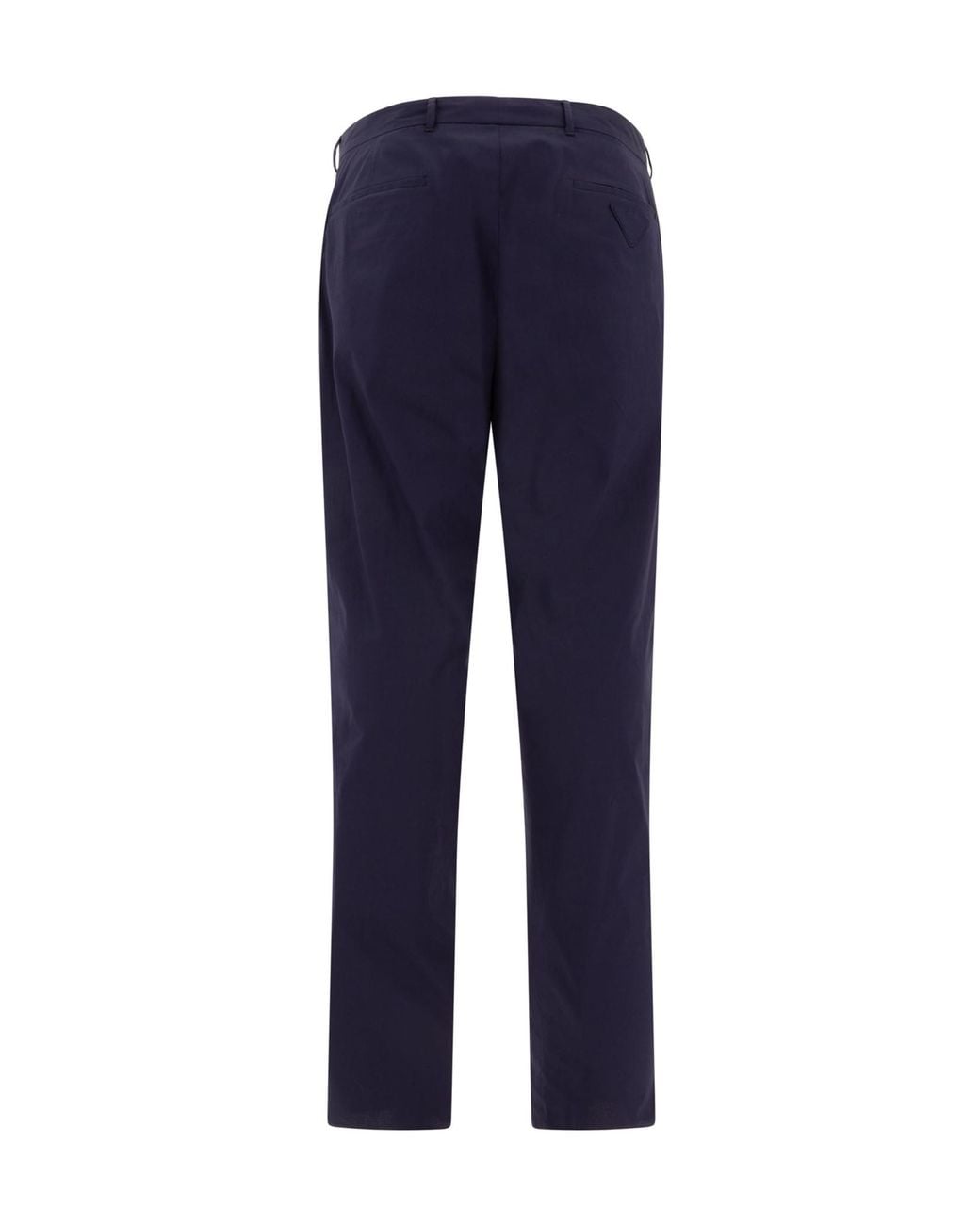 Prada Blue Stretch Poplin Pants for men