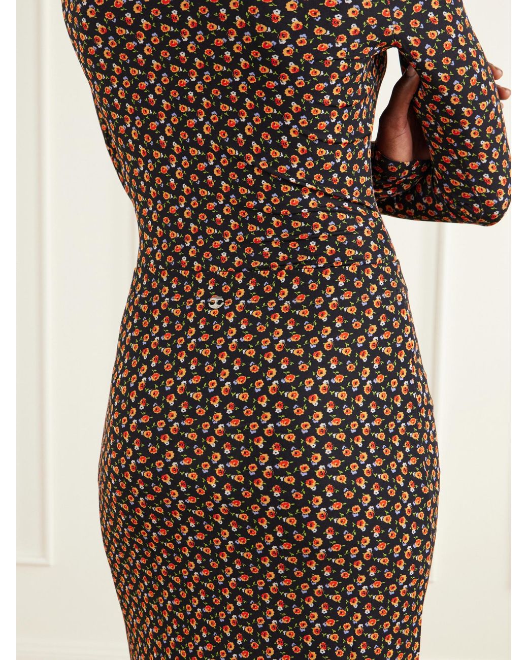Rabanne Brown Floral-Jacquard Crepe Maxi Skirt