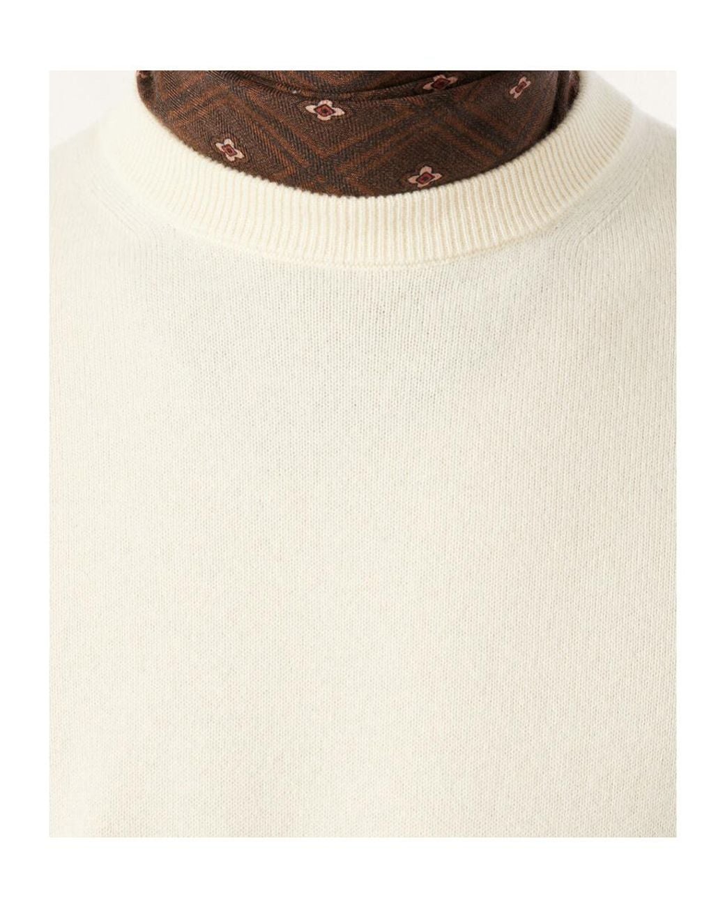 Loro Piana White Classic Crewneck for men