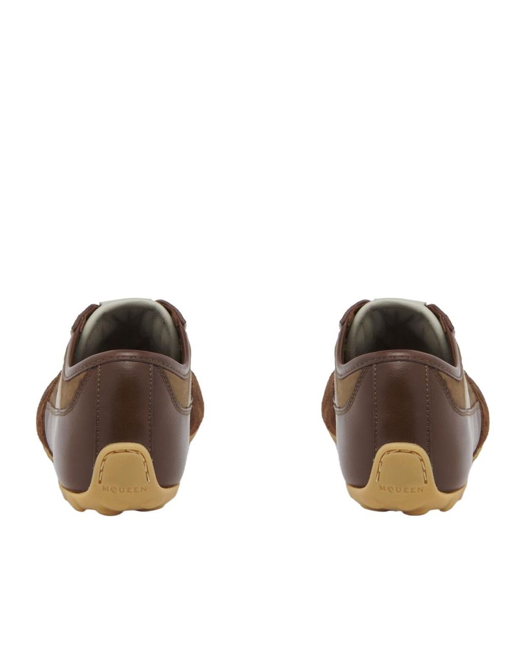 McQueen Brown Boxe Lace-Up Sneakers