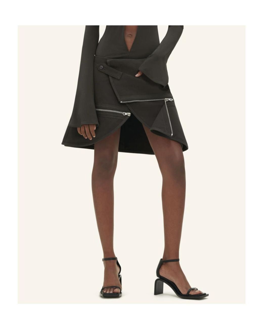 Courreges Black Courrèges Modular Mini Skirt