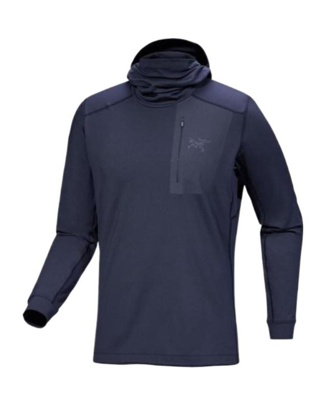 Arc'teryx Blue Rho Lt Hoodie T-Shirt for men