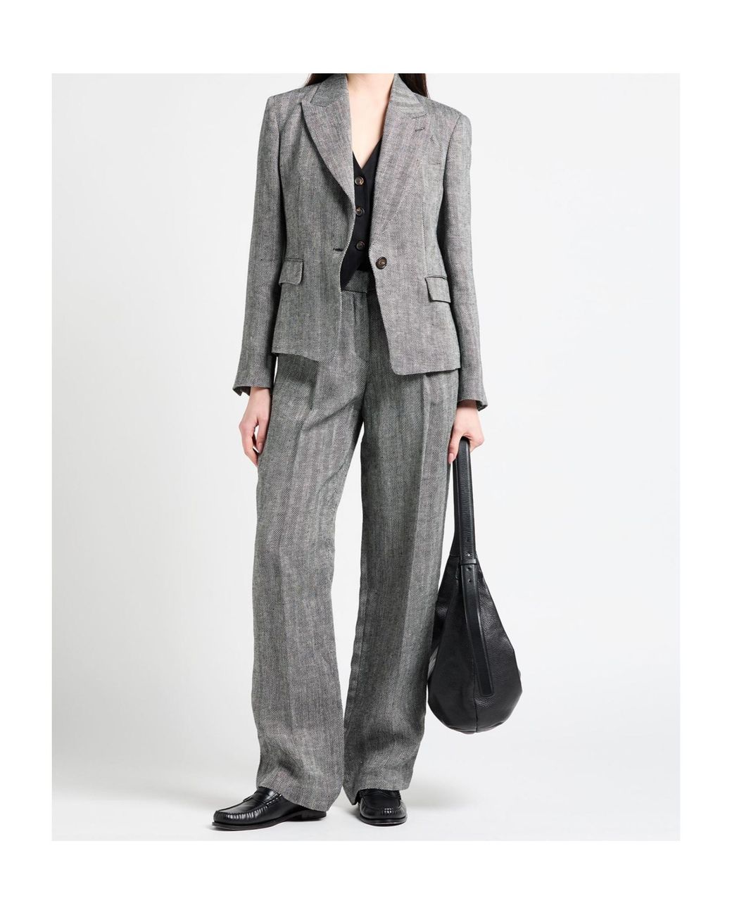 Brunello Cucinelli Gray Single-Breasted Blazer