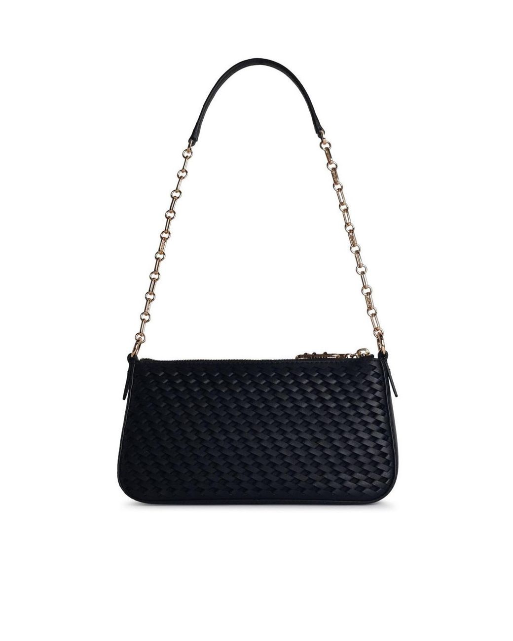 MICHAEL Michael Kors Black Empire Medium Woven Chain-Link Pochette