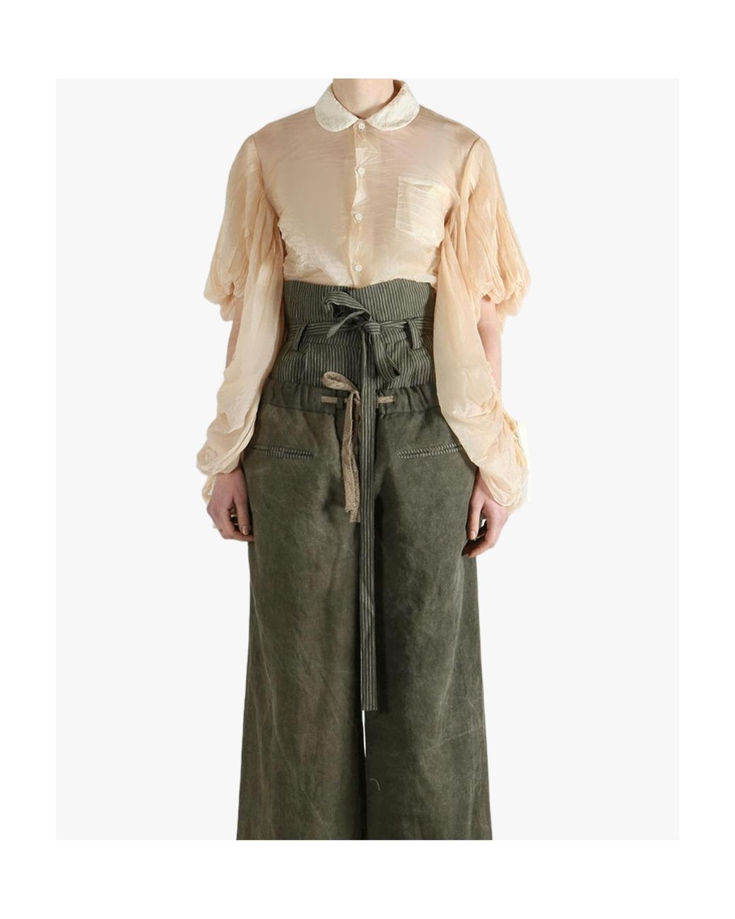 Comme des Garçons Pink Puff-Sleeve Blouse