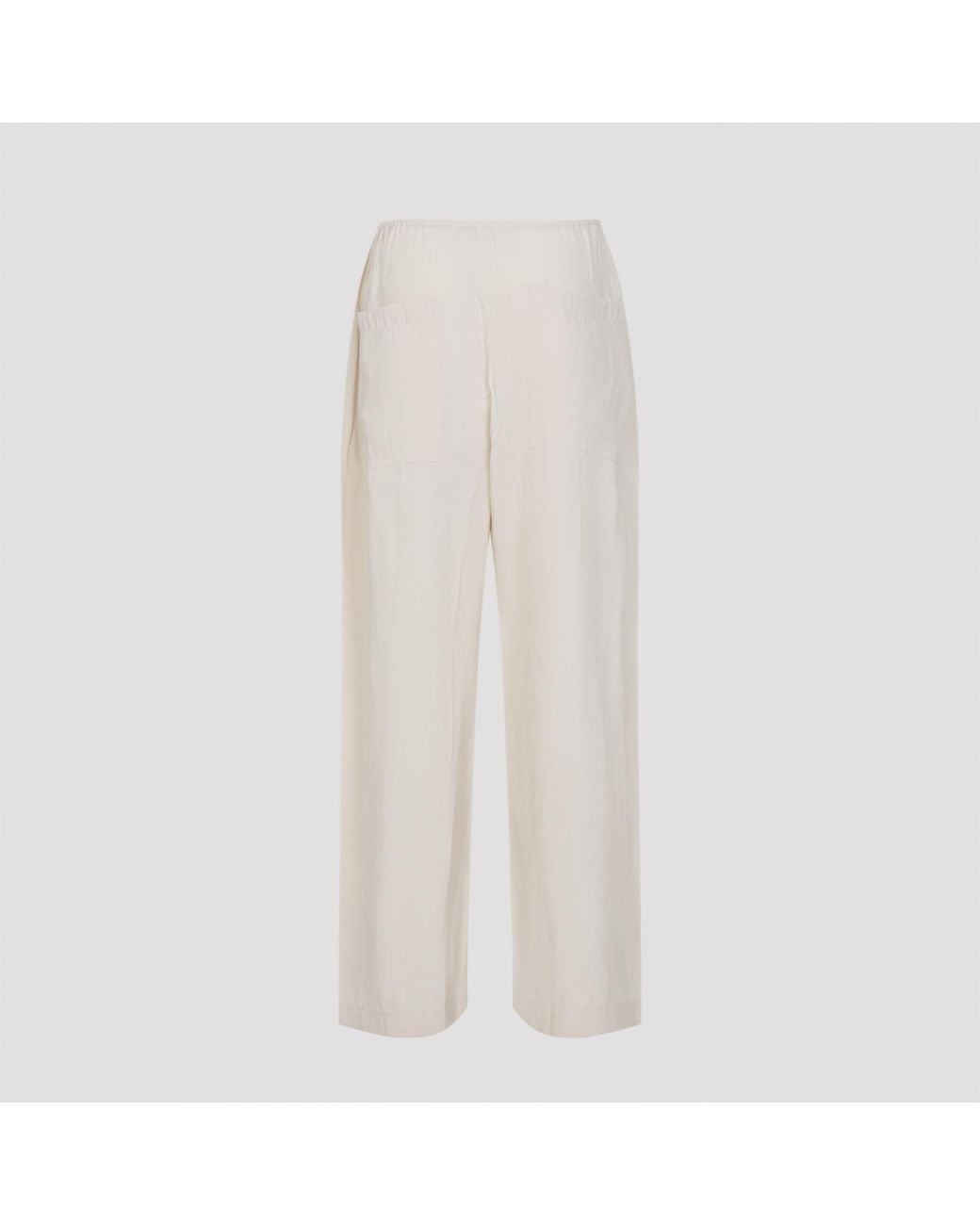Studio Nicholson White Hera Drawstring Pants