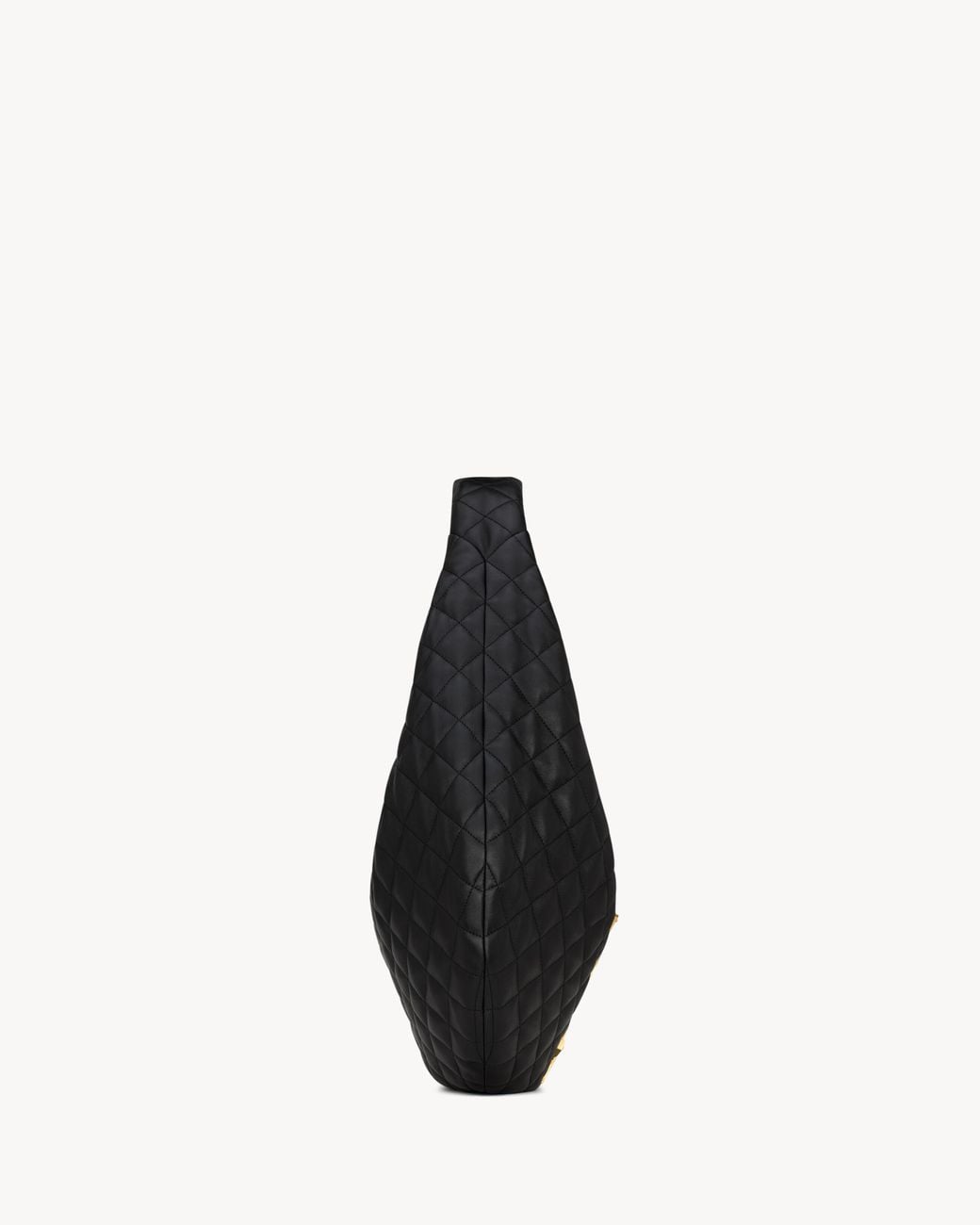Saint Laurent Black Icare Quilted Hobo Bag