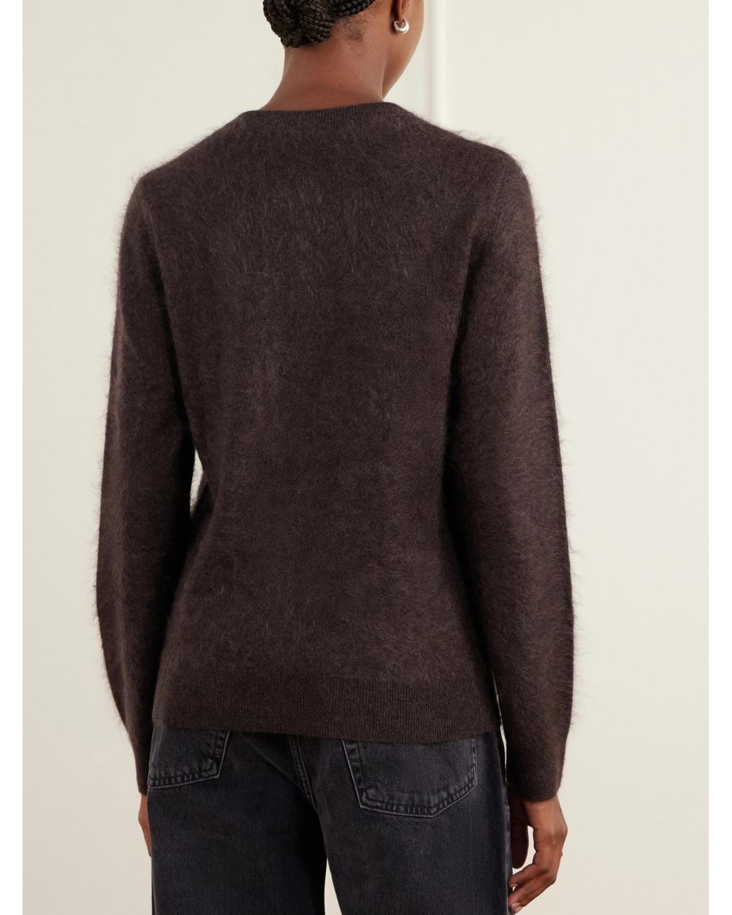 arch4 Black Brushed Cashmere Cardigan