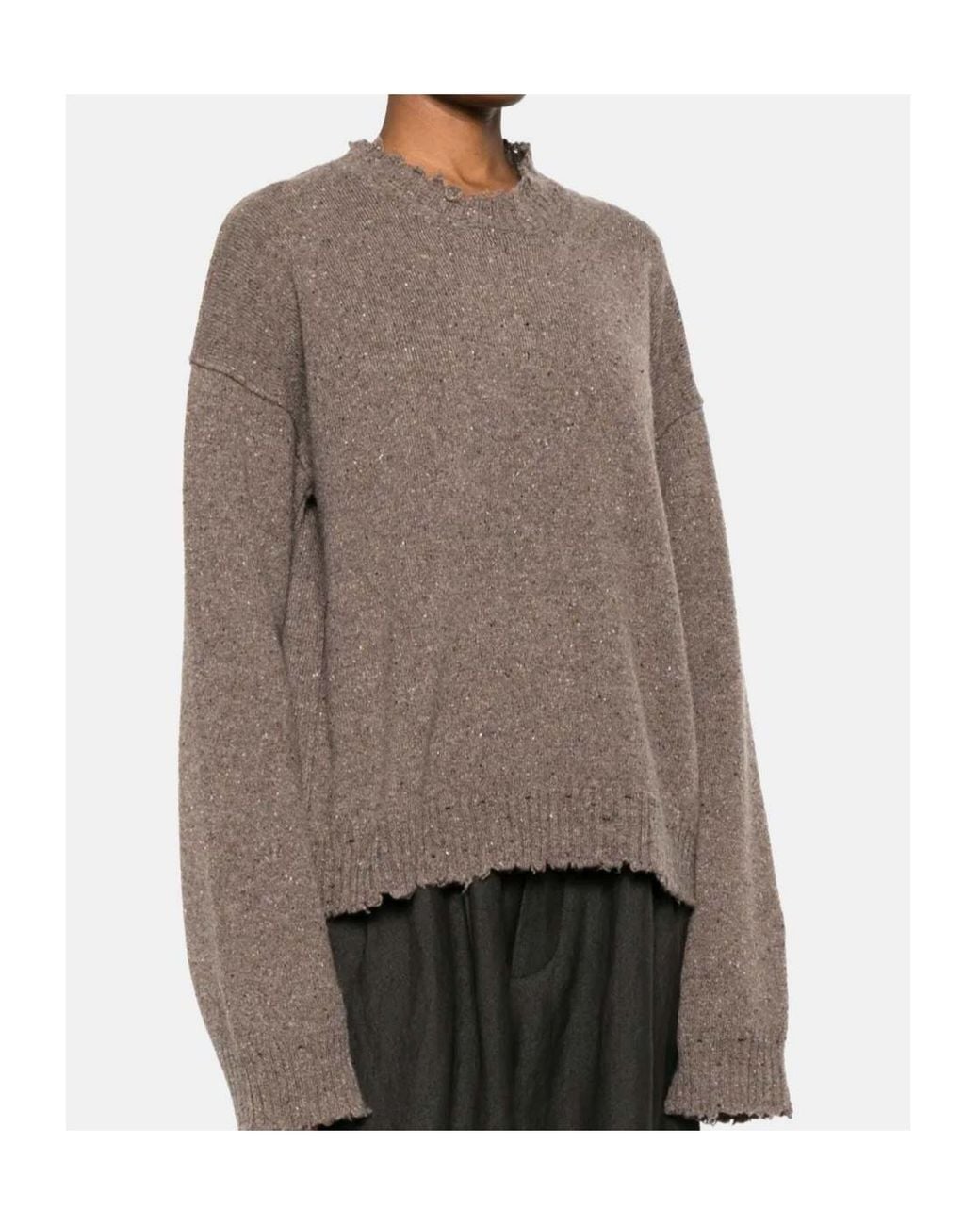 Uma Wang Brown Long-Sleeved Knitwear