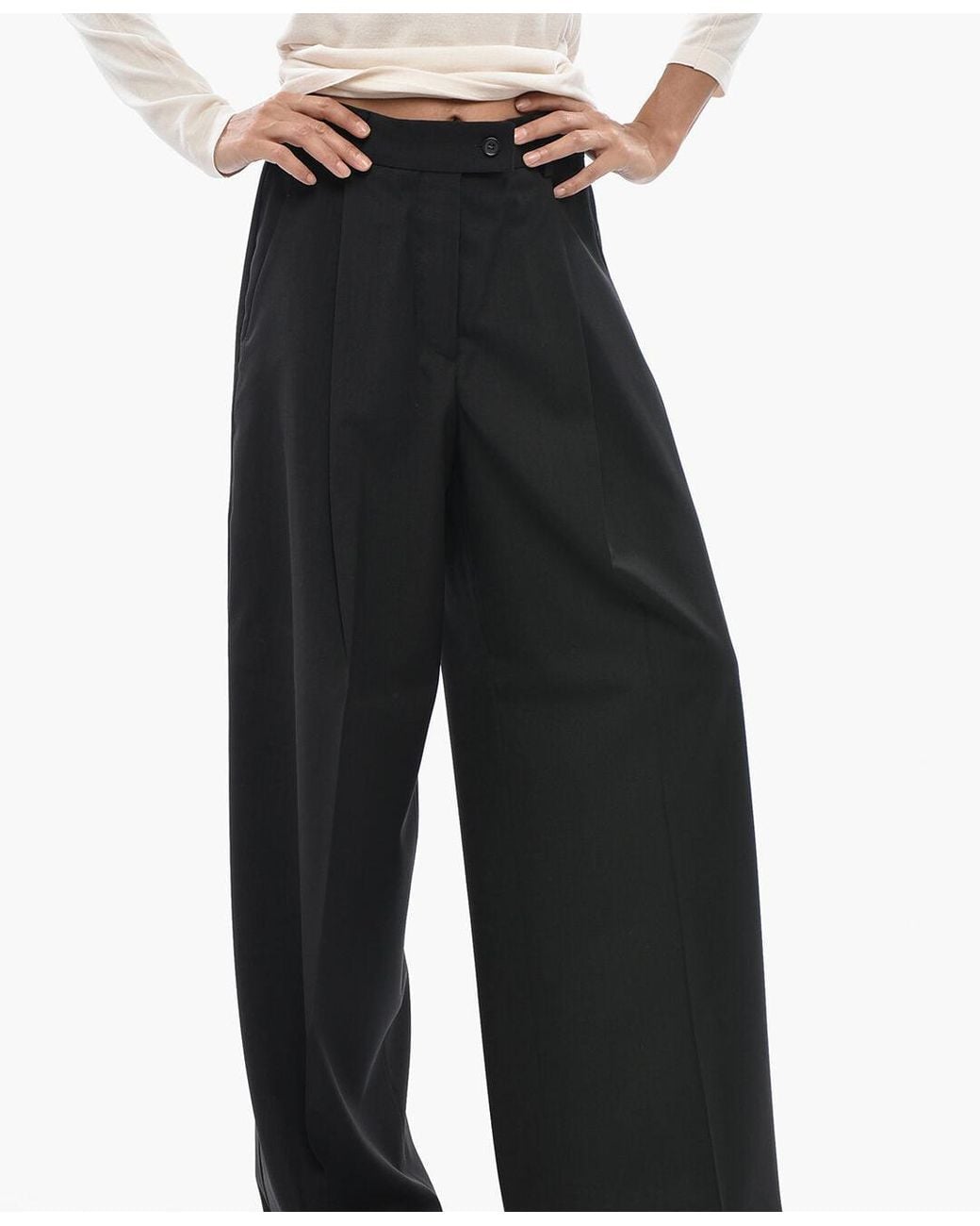 Max Mara Black Vela High-Rise Trousers