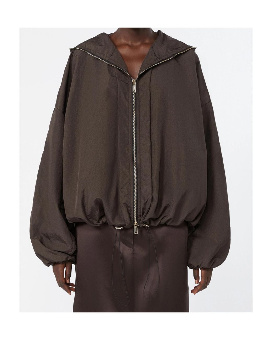 Sportmax Brown Spxronchi Hooded Jacket