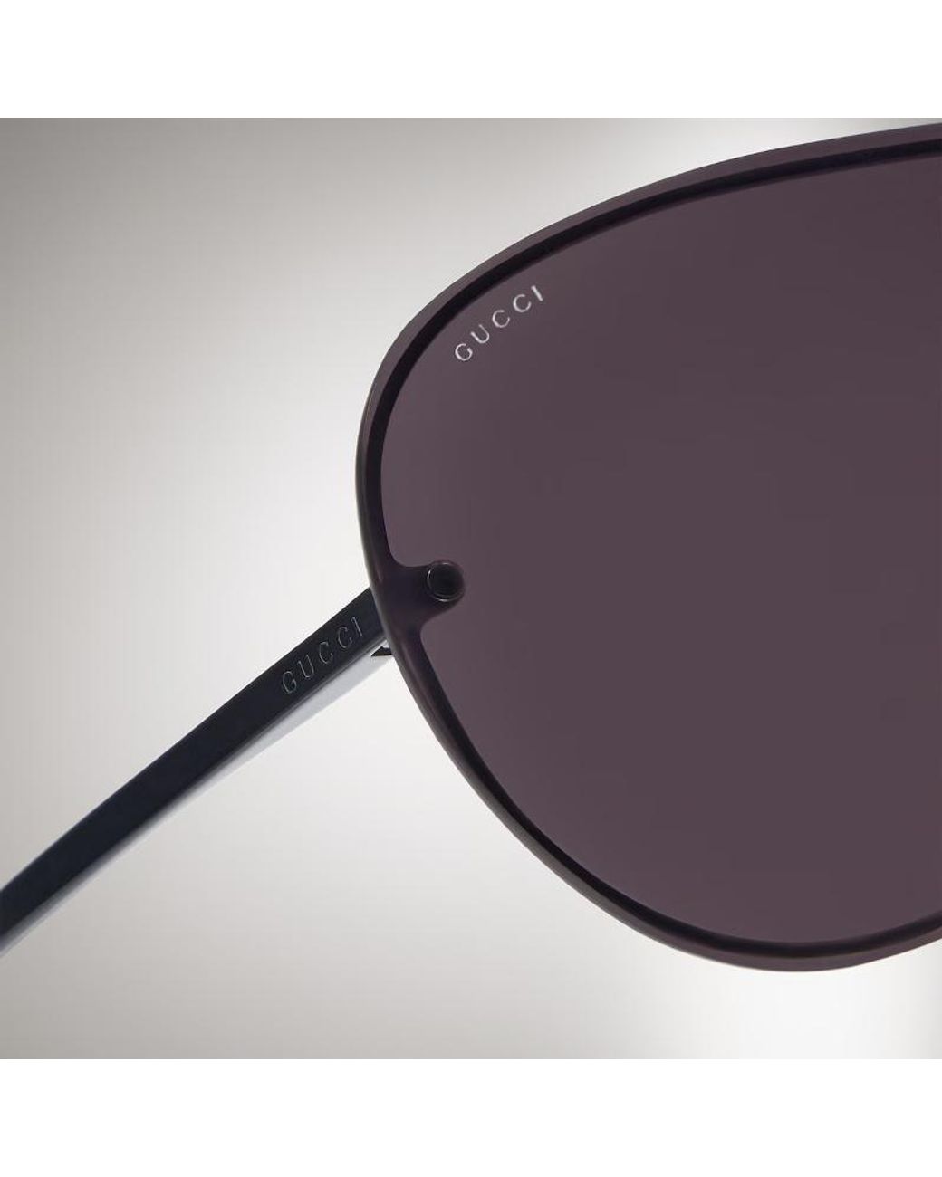 Gucci Black Pilot-Frame Sunglasses