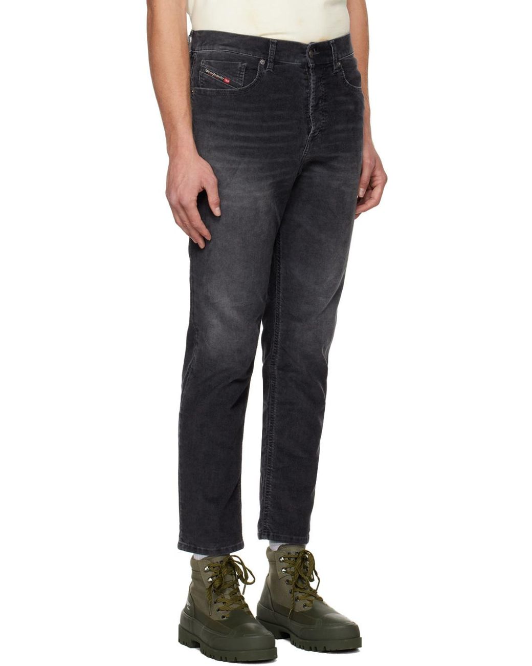 DIESEL Black Five-Pocket Slim Jeans for men
